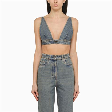 prada デニム|Prada denim bralette.